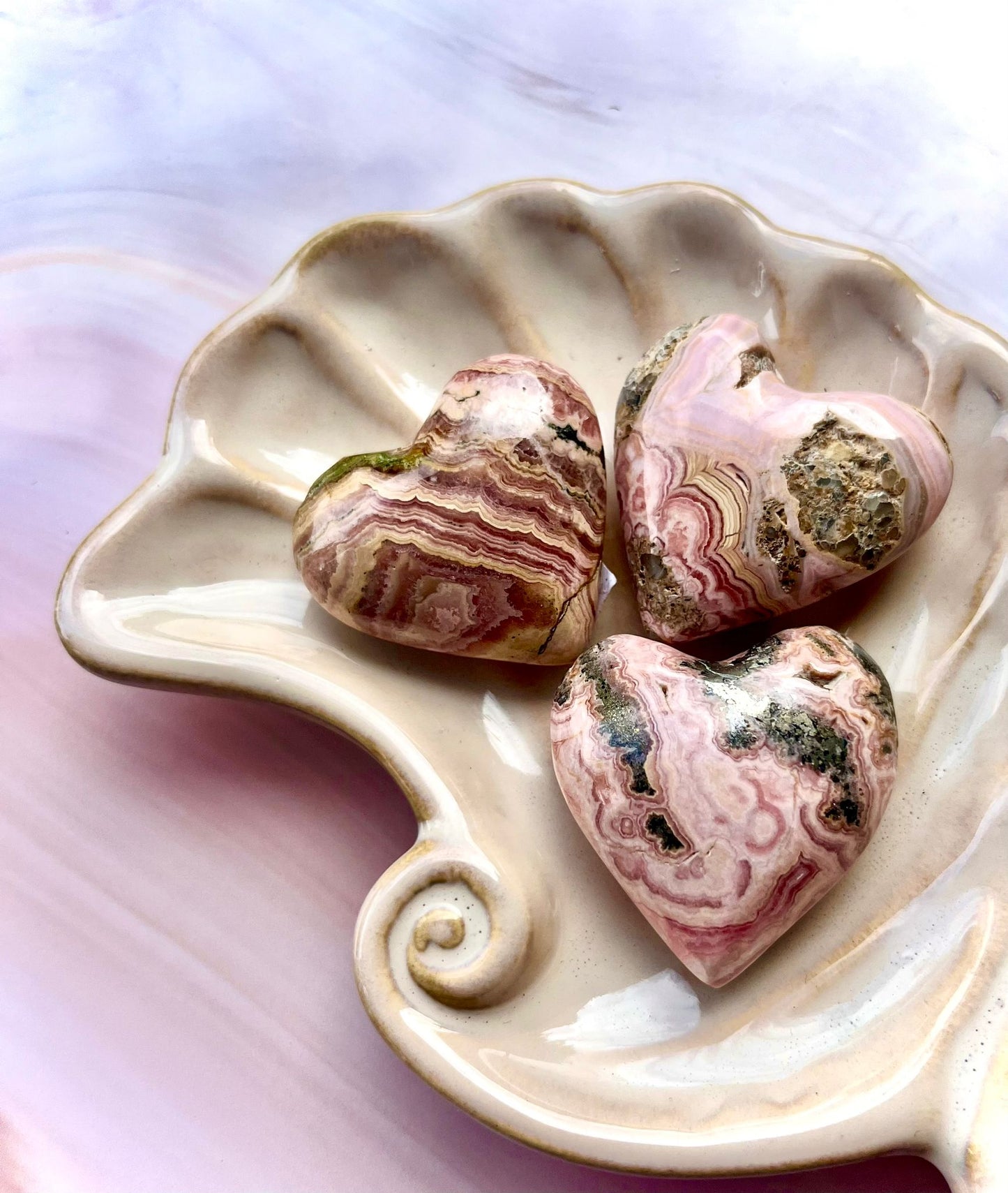 CORAZÓN RODOCROSITA Y PIRITA PREMIUM (1 ud)