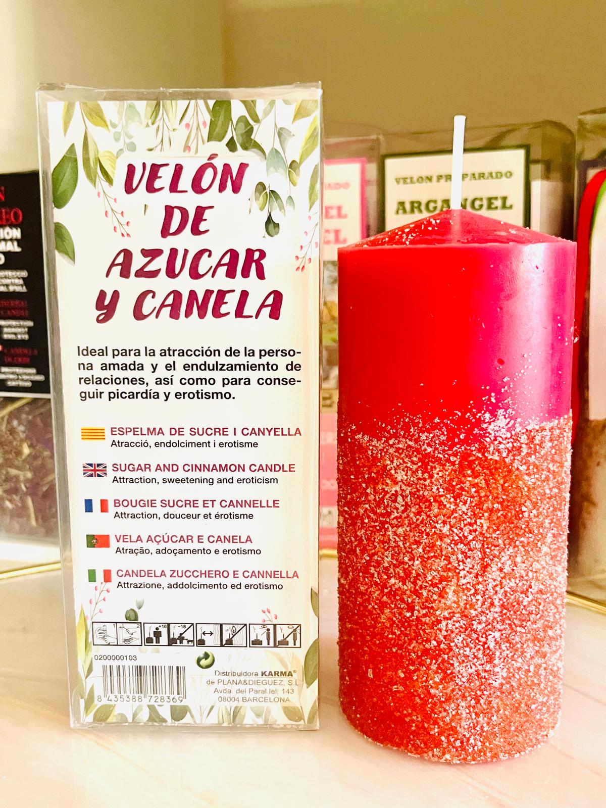 VELÓN DE AZUCAR Y CANELA (POTENCIAR EL AMOR Y LA PASIÓN)