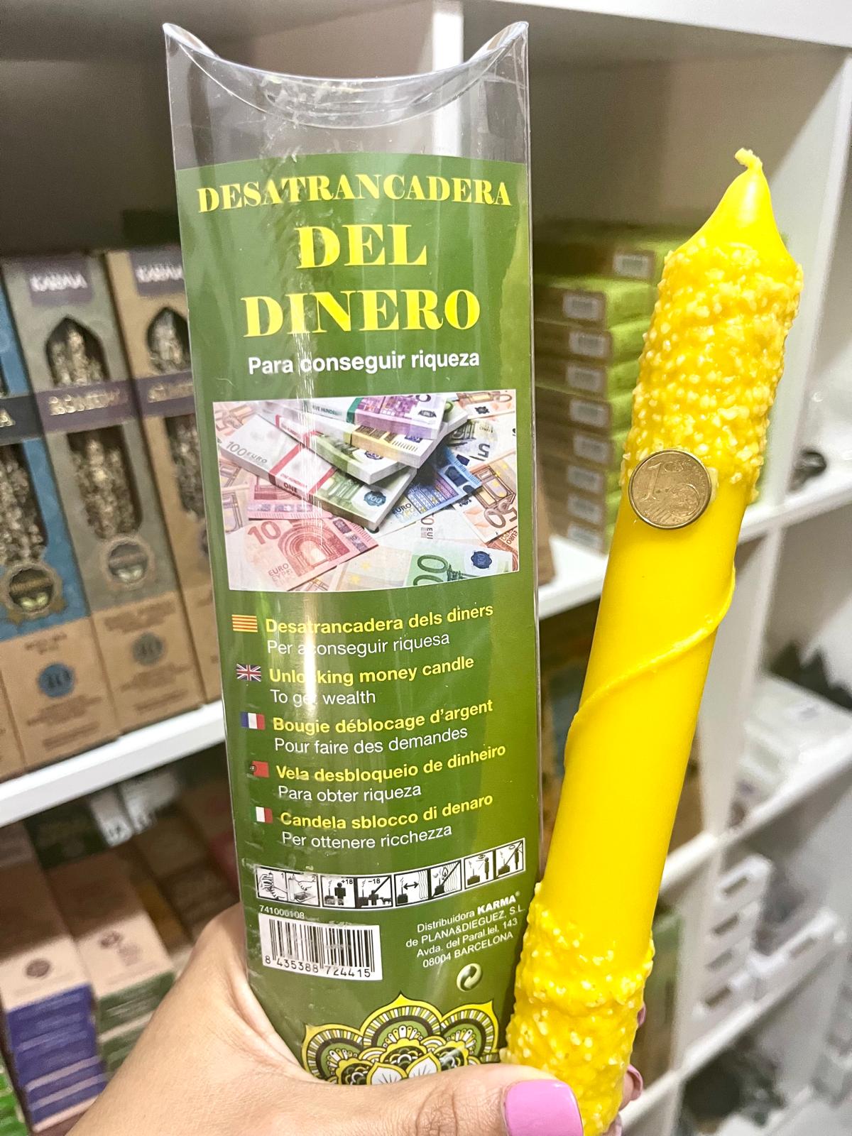 VELADORA DESATRANCADERA DEL DINERO