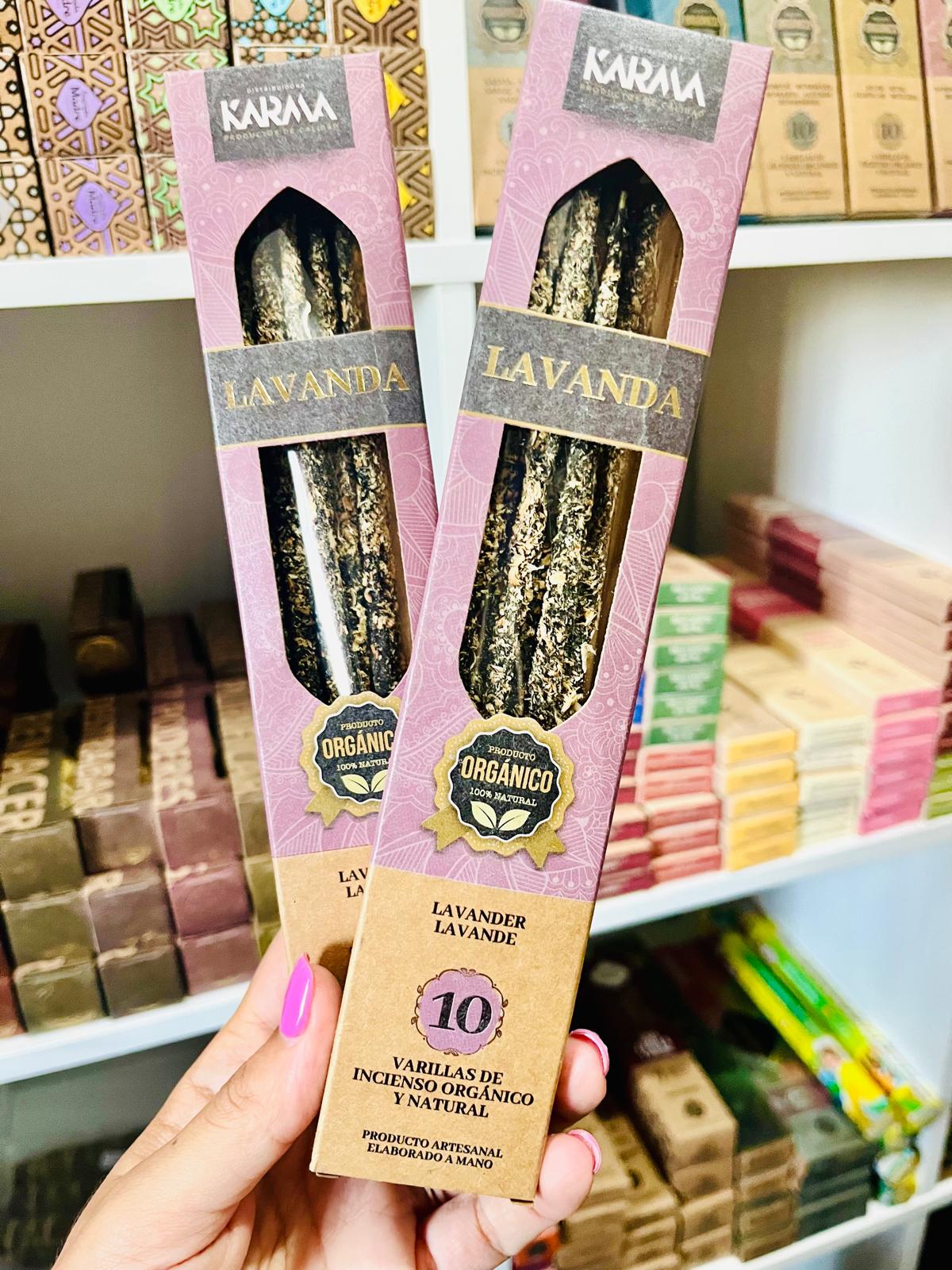INCIENSO ORGANICO DE LAVANDA (25 GRAMOS - 10 STICKS)