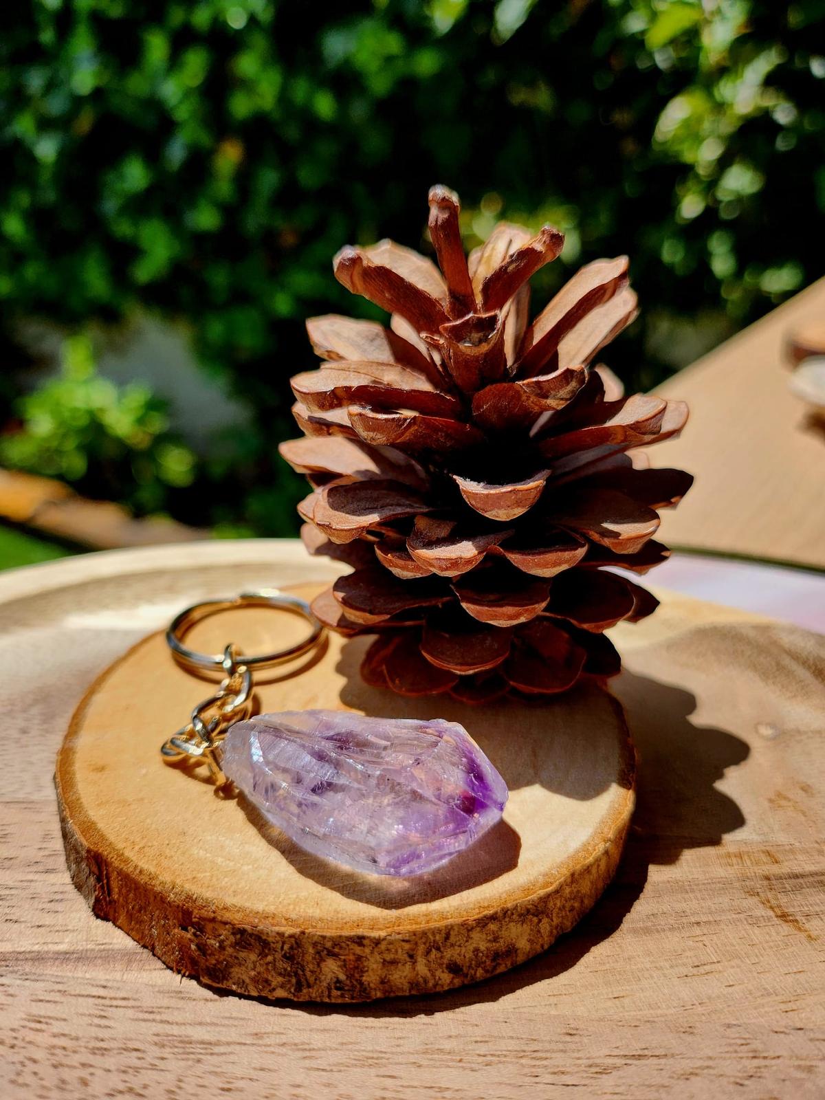 LLAVERO DORADO PUNTA AMATISTA