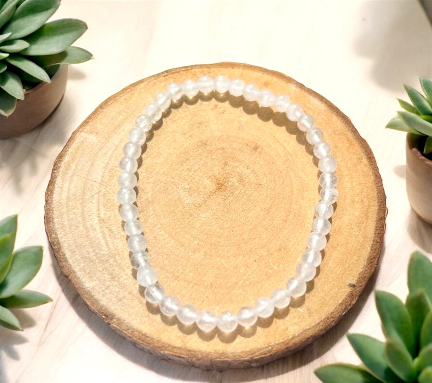 PULSERA BOLA CUARZO 4MM