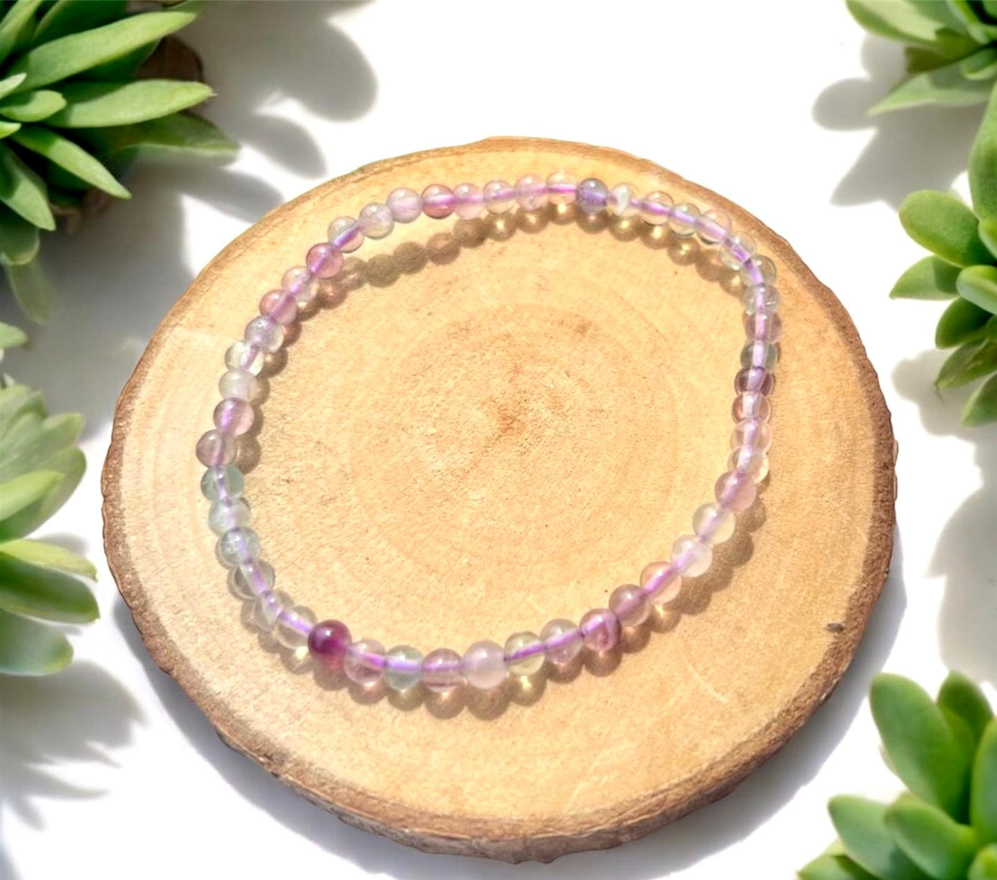 PULSERA BOLA FLUORITA 4MM