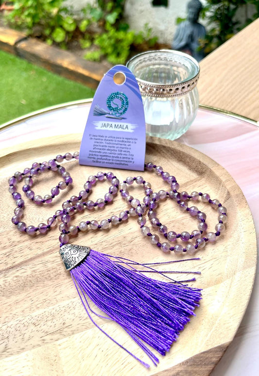 JAPA MALA AMATISTA BOLAS 6mm (108 cuentas)