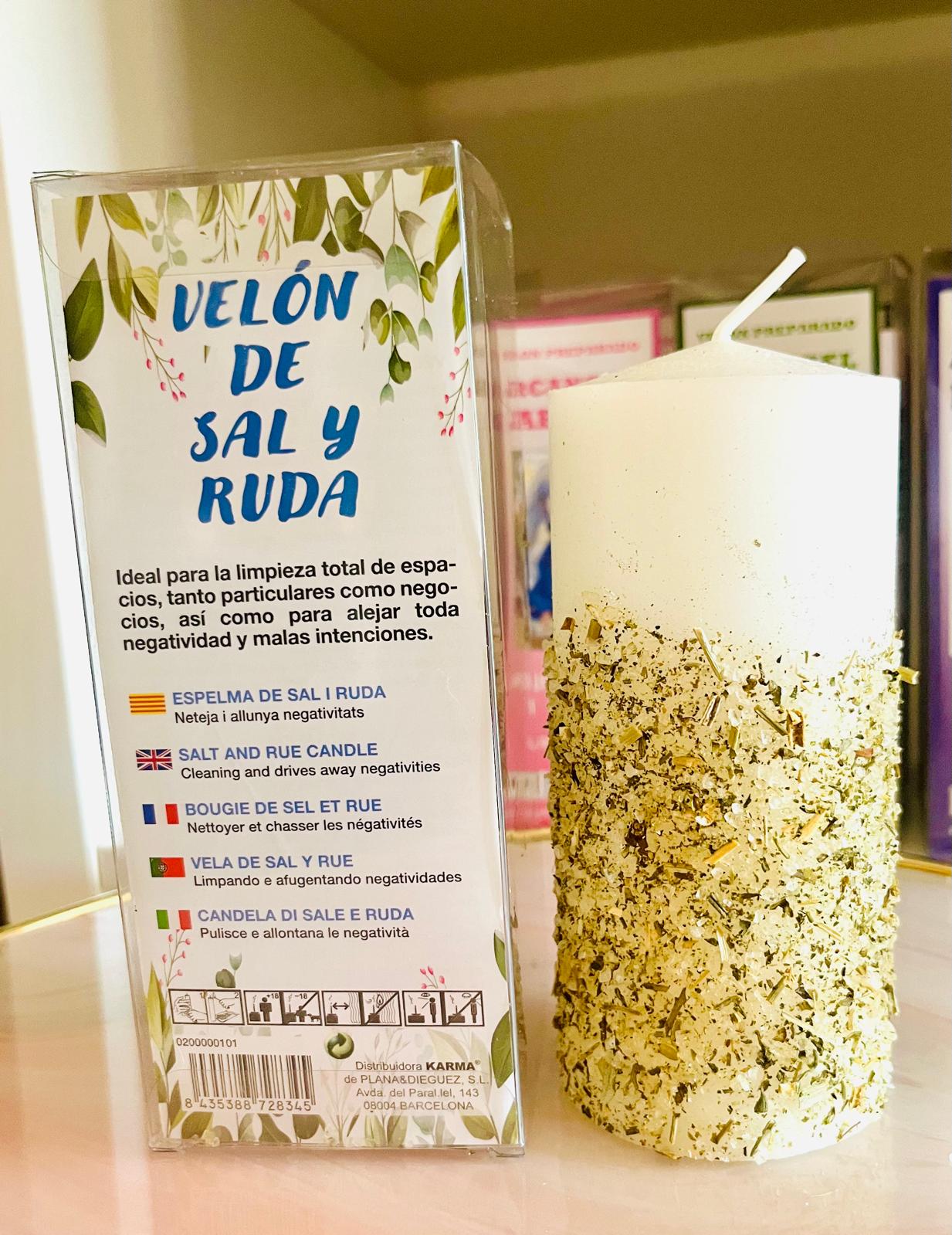 VELÓN DE SAL Y RUDA (LIMPIEZAS ENERGÉTICAS)