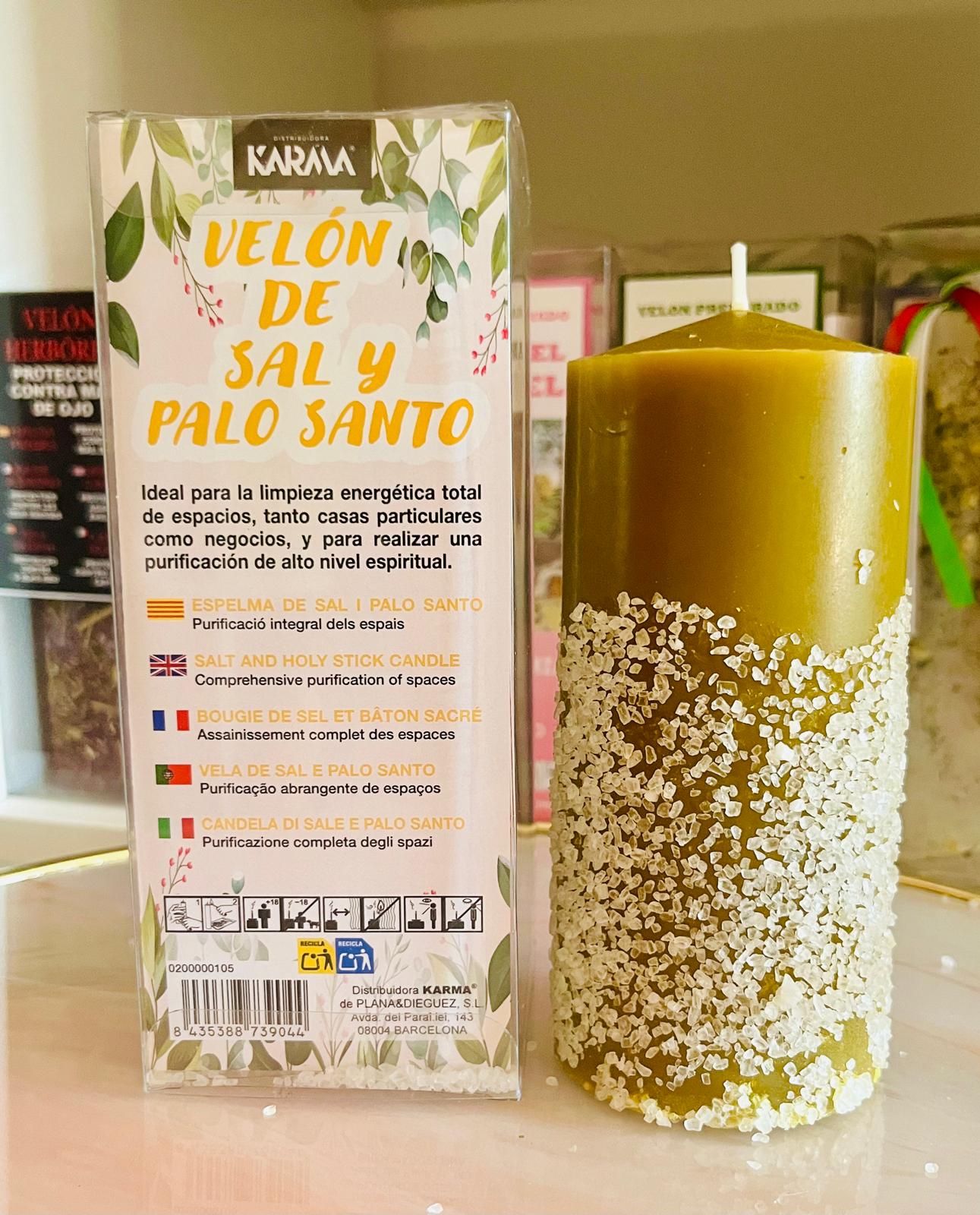 VELÓN DE SAL Y PALO SANTO (PURIFICACIÓN INTEGRAL DE LOS ESPACIOS)