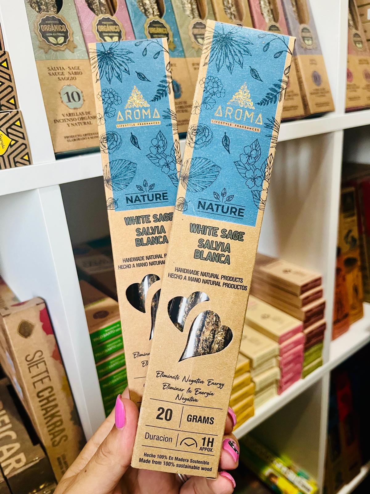 INCIENSO DE SALVIA BLANCA NATURE AROMA