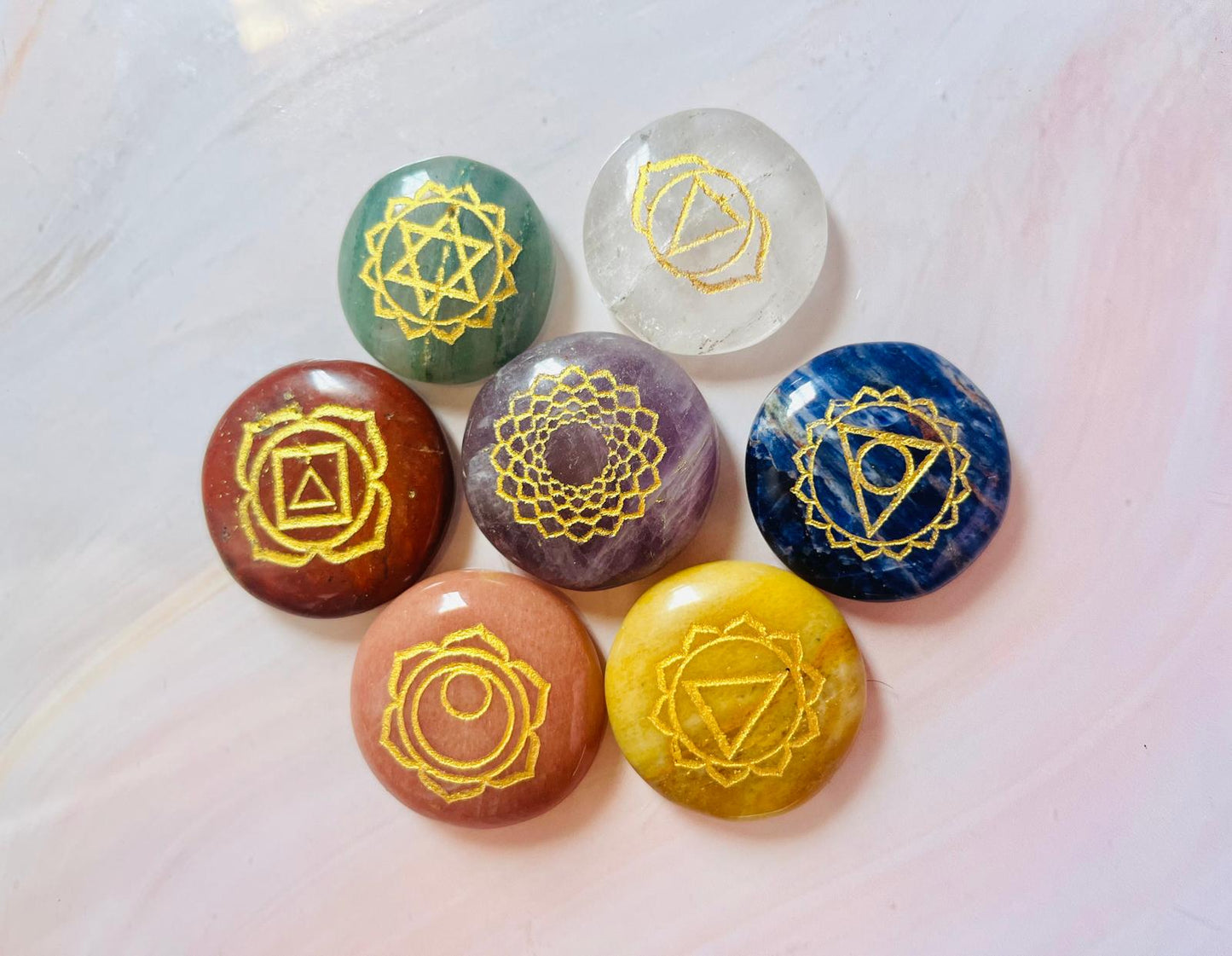 MINERALES SIETE CHAKRAS (7 piezas)