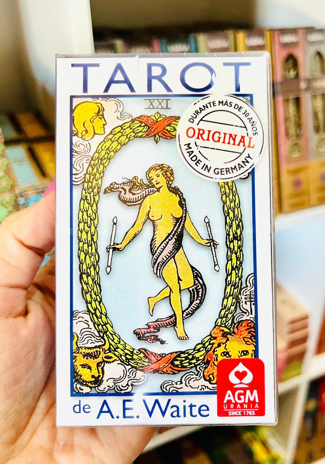 TAROT A.E. WAITE STANDARD EDICIÓN AZUL CON LA CRUZ ROSADA (ESPAÑOL)