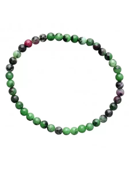 PULSERA INFANTIL RUBÍ CON ZOISITA 4mm