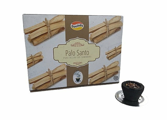 TAZAS DE INCIENSO RESINA DE PALO SANTO (CAJA DE 12 CARBONCILLOS)